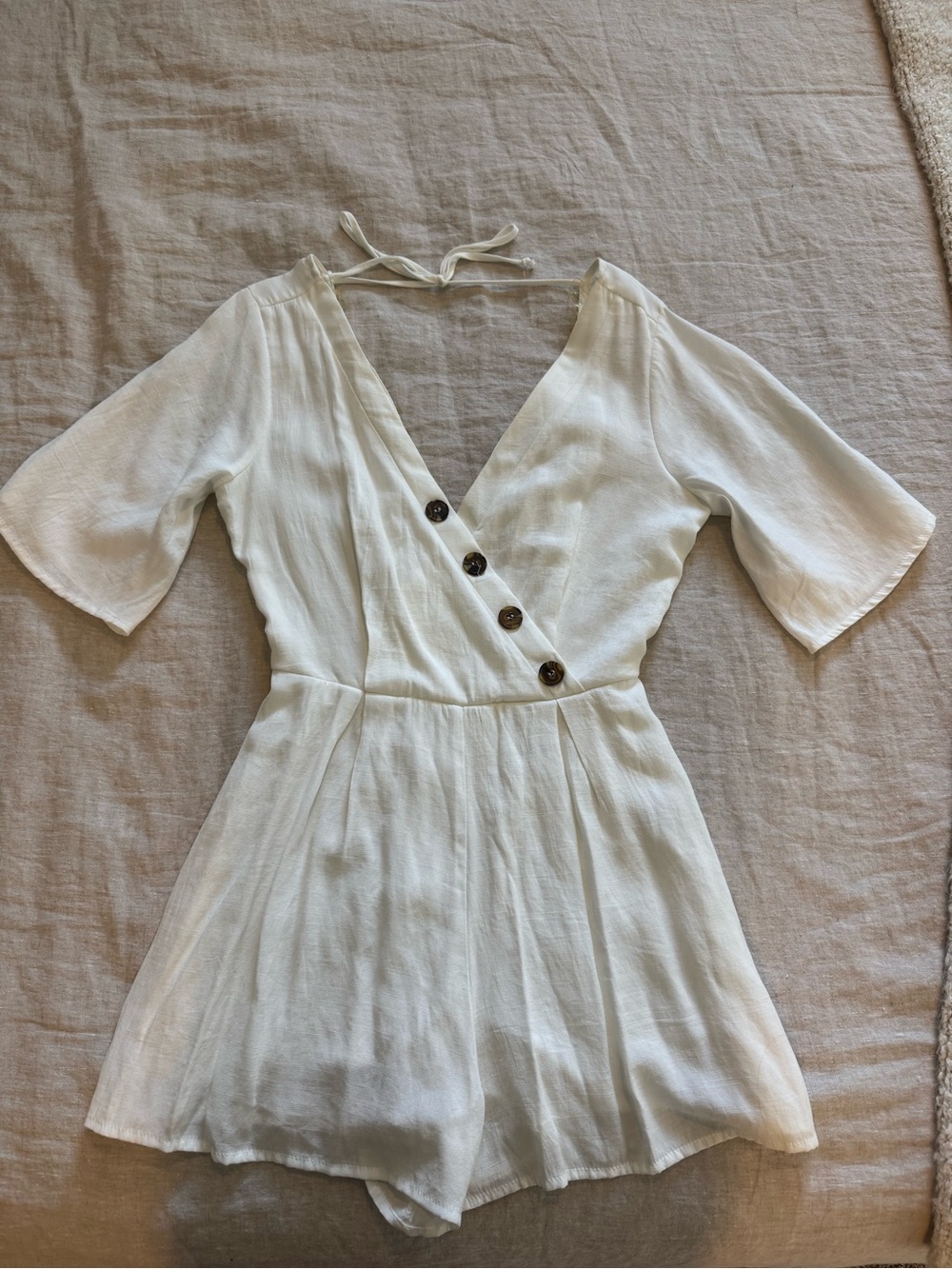 V neck short romper